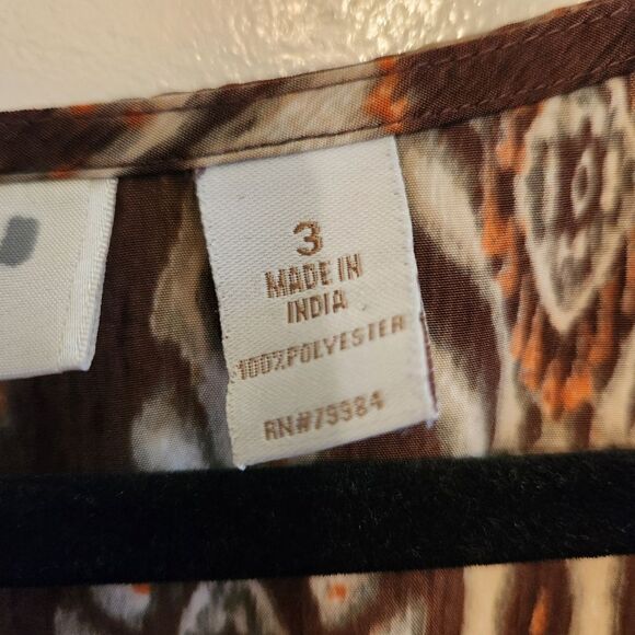 Chicos Womens Sleeveless Patterned Blouse Size Chicos 3 (XL) - Picture 5 of 5